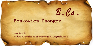 Boskovics Csongor névjegykártya